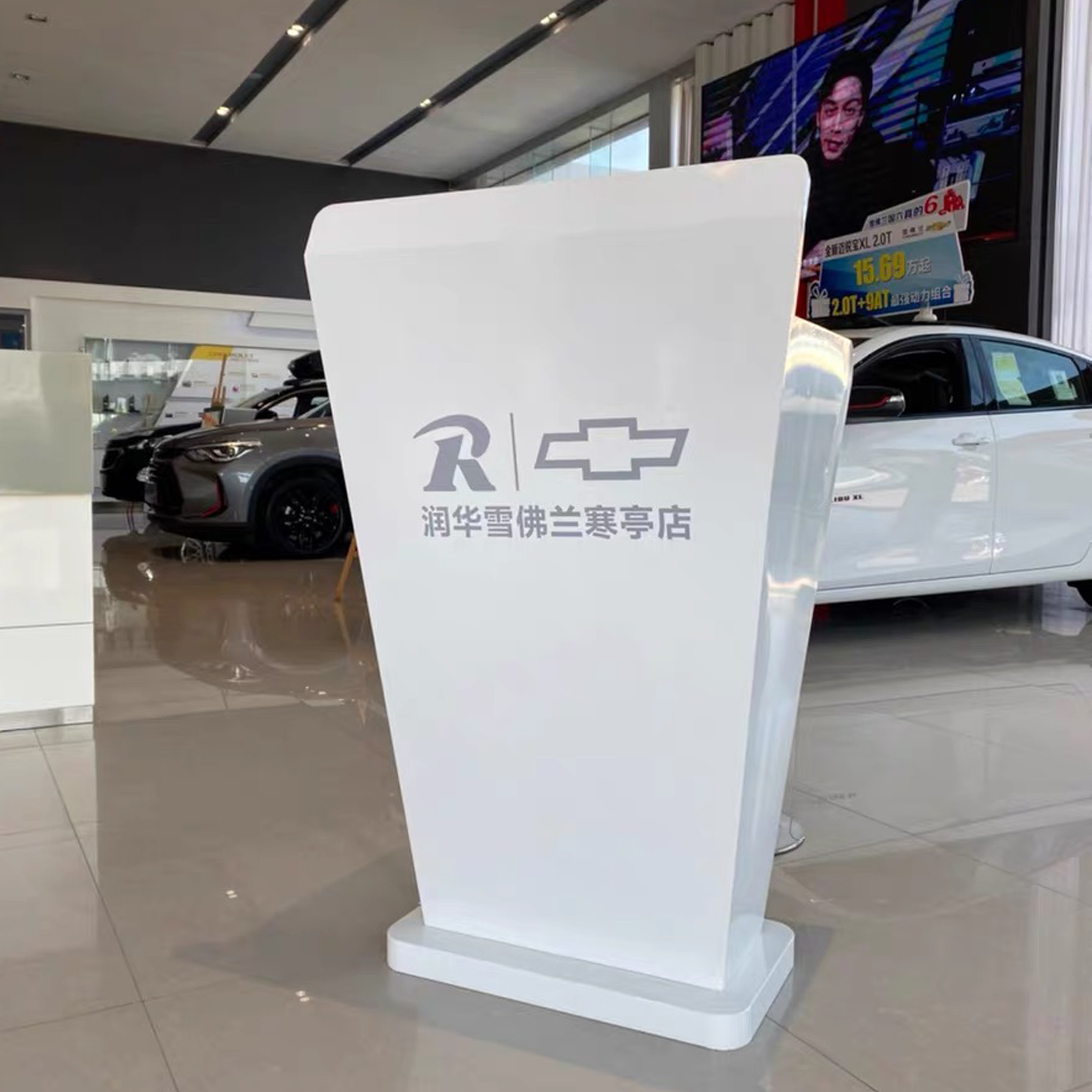 Outdoor stainless steel podium security property registration desk speaker welcome reception desk 4s shop concierge table