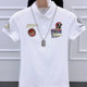 Summer embroidered trendy brandy polo shirt men's short-sleeved letters new versatile Korean version lapel T-shirt Internet Celebrity half sleeves