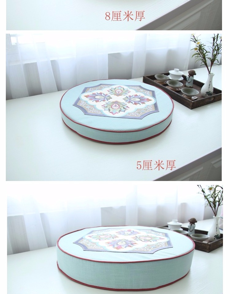 Vải thêu cao cấp gốc Nhật Bản trà đạo Nhật Bản cotton và vải lanh nghệ thuật thiền thiền Phật Phật đệm có thể tháo rời và có thể giặt - Ghế đệm / đệm Sofa đệm lót ghế tựa lưng