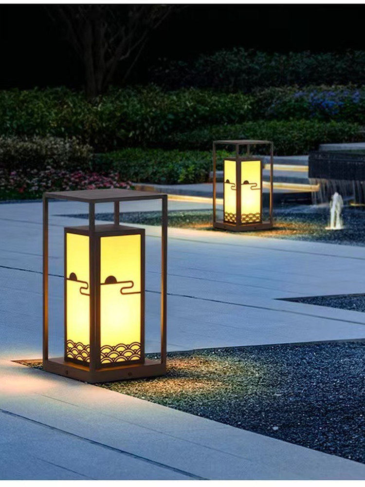 Chinese-Style Lawn Lamp, Outdoor Waterproof Garden Lamp, Led Decorative Lamp, Garden Atmosphere Lamp, Light Luxury Classical Park Street Lamp
