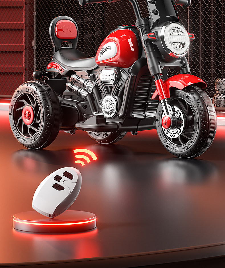 Электромобиль детский 儿童电动车三轮车男女孩宝宝小孩可坐人充电遥控礼物玩具车机车 Other home