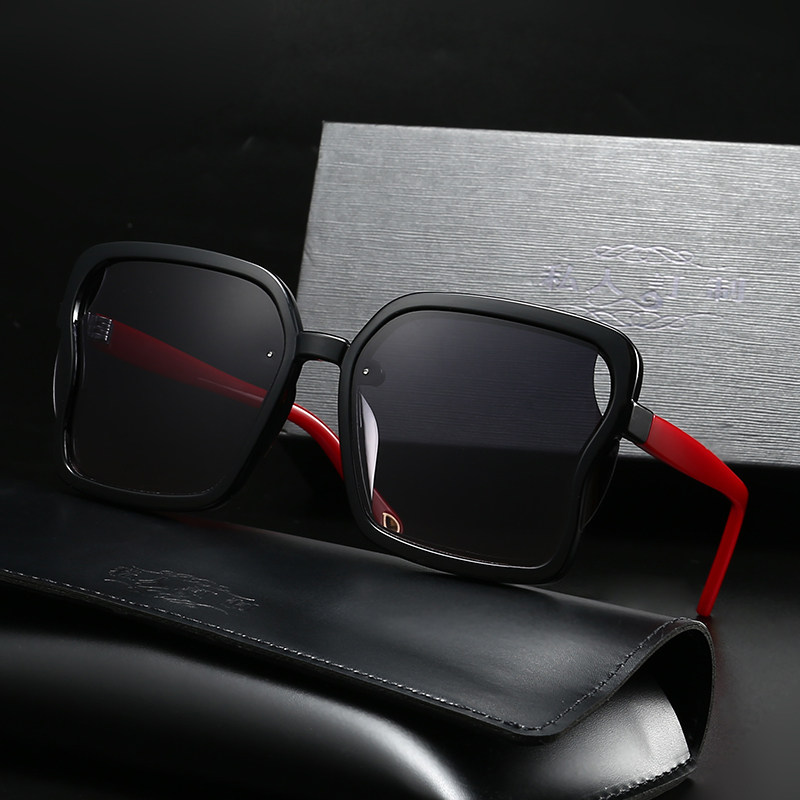 Personality Sunglasses Lady New Tide Anti-UV Red Sunglasses Fashion Round Face Polarized Glasses Comeback Glean-Taobao