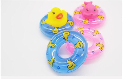 taobao agent {Super cute duckling swimming ring} 6 points bjd.sd.bb baby with photo accessories blue/pink optional