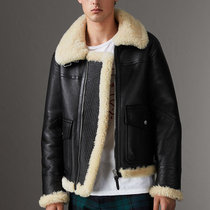 21 Autumn and winter new original ecological fur one-piece Merino sheepskin coat male lapel air Force flight jacket