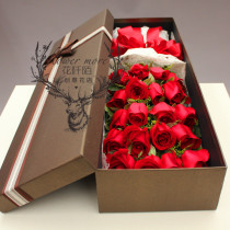 520 Hangzhou flowers express Red roses Pink Roses Champagne bouquet Flower box florist order flowers for elders and lovers