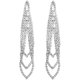 s925 silver needle South Korea Dongdaemun fashion tassel diamond drop earrings long earrings net celebrity temperament earrings women