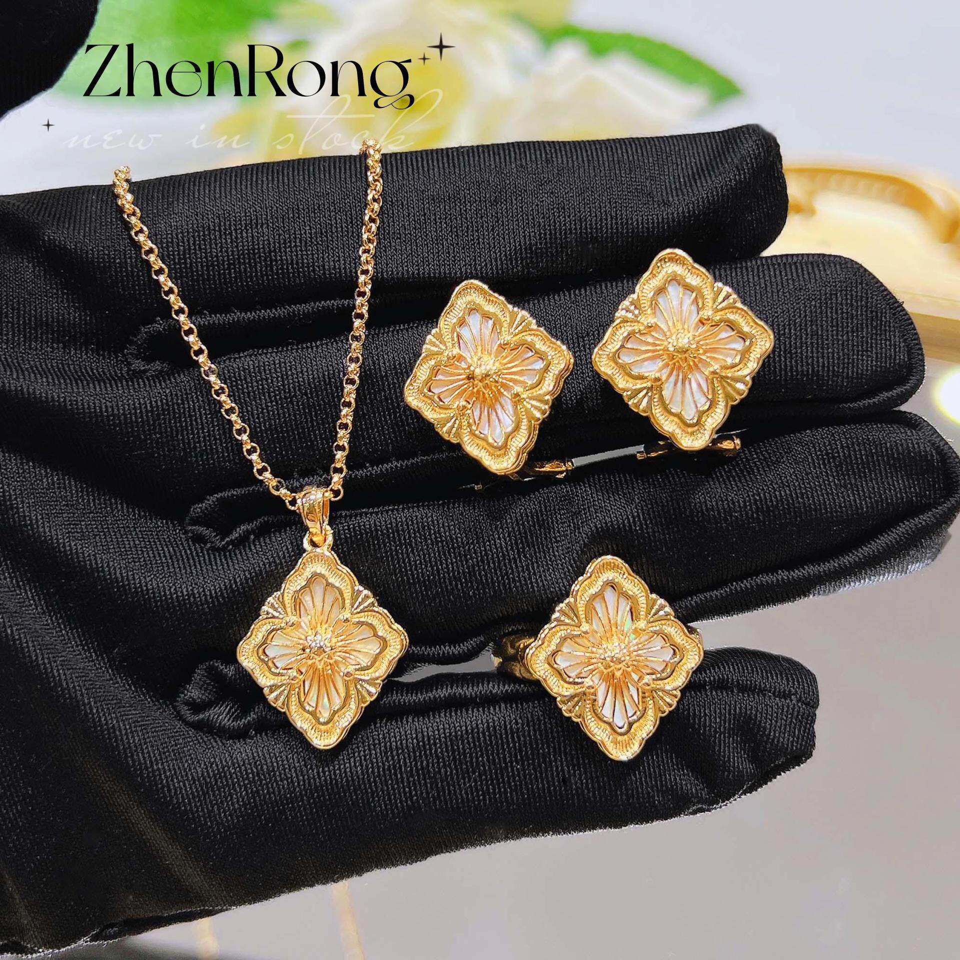 Palace style Fritillaria set four-leaf clover three colors