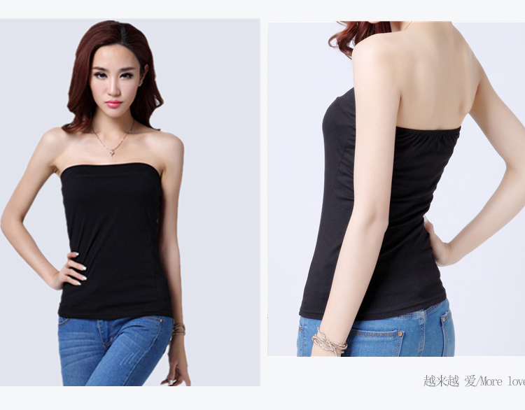 Áo crop top mùa đông phiên bản mới của Hàn Quốc ngực to size body body giảm béo duy nhất vest nhỏ quấn ngực nóng bỏng ao lot