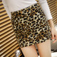 Leopard Print Skirt Women's Short Skirt Small Sexy All-match One Step Anti-Flip Large Size Fashion Culottes Base Skirt Bag Hip