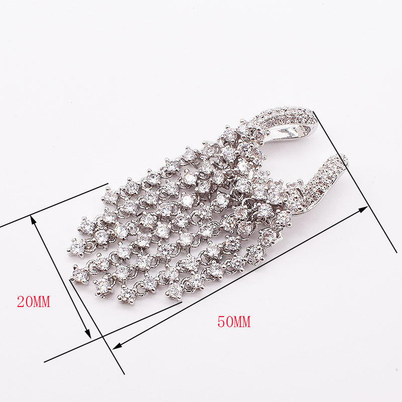 O1CN01QfRUVN1YOwZ8wy9AP !!891893050 Silver Micro Inlaid Zircon Pearl Long Tassel Necklace Sweater Chain Accessories