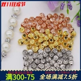 Импортные золотые глянцевые аксессуары, бусины, бусы, США, 14 карат