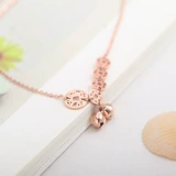 Модный медный колокольчик из нержавеющей стали, золотой многослойный оберег на день рождения, Южная Корея, на удачу, 18 карат, розовое золото