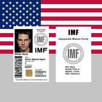 Personalized custom entertainment card Film and television game Mission Impossible IMF agency Ethan Hunt character PVC card