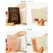 Korean simple temperament couple passport holder) Passport cover Personality passport cover Personality passport holder