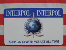 American badge International ICPO card stickers Interpol ICPO card stickers rice card stickers