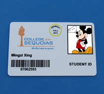 Customized Entertainment Card American Sequoia Academy College Of The Sequoias Customized Edition