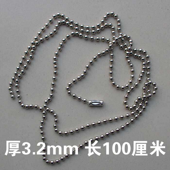 3 2mm metal nickel-plated bead chain dog tag chain new environmentally friendly copper corner metal bead chain hanging chain