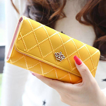 Lady wallet long style Fashion Brief New 2021ins Tide Individuality Women Golden Pink Yellow Strokes THREE FOLD