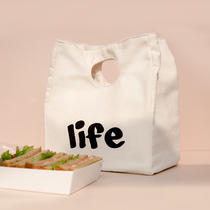 With rice insulation meal bag to work lunch bag lunch thick meal aluminum foil portable storage canvas students large capacity