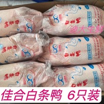 Jiahe Fresh Frozen White Striped Duck 4 5-4 9 catties each 6 pcs Box Light Duck Large Duck Cherry Valley Duck