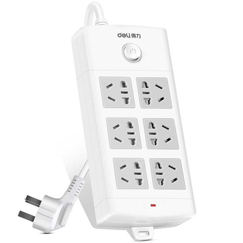 Deli Deli 18205 Power Strip Home Multifunctional Socket Row Extension Cable Plug USB Patch Strip With Cable