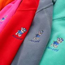 Clearance 29 9 yuan~Childrens fleece jacket Girls spring and autumn warm hoodie top Mens treasure fleece sweater