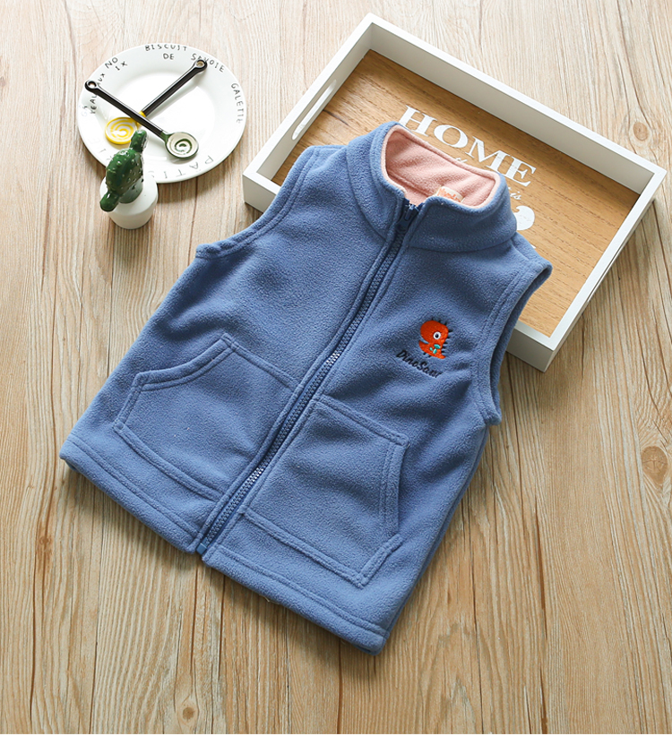 Áo nỉ trẻ em vest trẻ em vest ấm cho bé trai và bé gái mùa thu đông cộng với áo khoác lông cừu dày shop quan ao baby