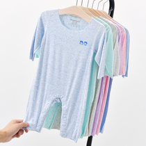 Baby jumpsuit Xpress cut incognito spring and autumn long-sleeved mens and womens baby climbing clothes pajamas Modal newborn harem