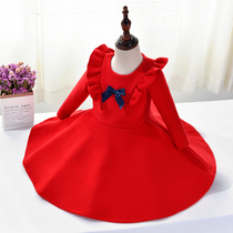 Childrens dress Dress Big Red Winter Girl Qipao Dress CUHK Boy Autumn Dress Girl Thicken Princess Dresses