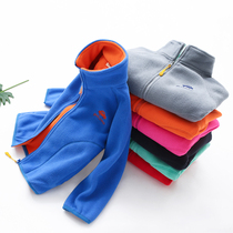Childrens fleece jacket 2021 new mens and womens fleece jacket spring and Autumn baby brushed sweater zipper cardigan