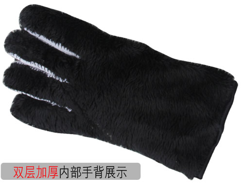 Găng tay chống trượt Gió ấm đôi đôi lông cừu dày đầy đủ Găng tay ngón tay ngoài trời leo núi mùa đông thoáng khí găng tay giữ ấm