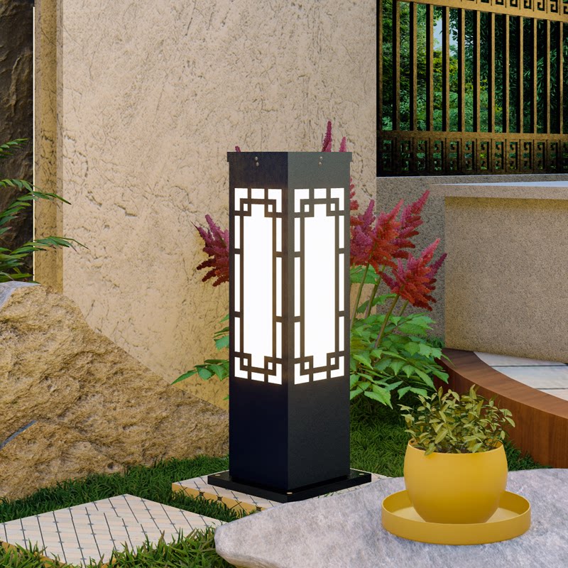 New Chinese style solar lawn light landscape light connection model LED villa garden waterproof outdoor grass simple model