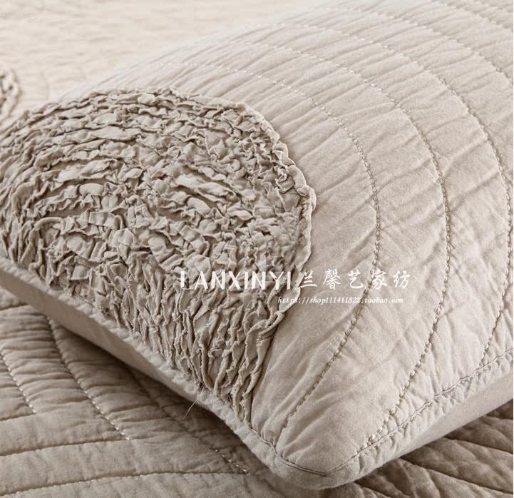 hoa đĩa handmade châu Âu và Mỹ Patchwork Quilt ba mảnh rắn giường màu bông bao gồm 3 dãy phòng đều có máy lạnh trong mùa hè là - Trải giường drap giường hàn quốc