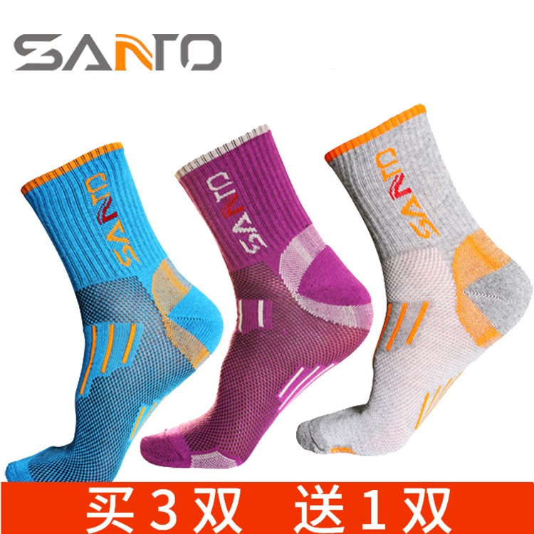 SANTO Mountain Tuo Outdoor Women Socks Autumn Winter Warm Speed Dry breathable men and women Half-thick hiking climbing socks S005