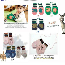 Korean Version Baby Baby Gloves Children Gloves Baby Suede Gloves Winter insulated gloves 0011