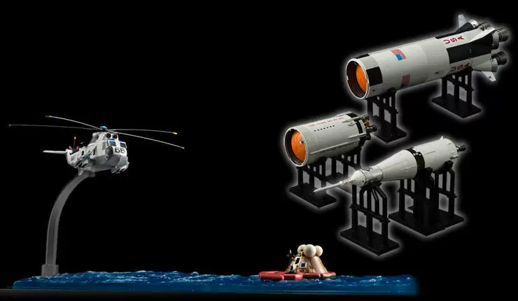 Взрослая Bandai супер сплав Аполлон 13 и ракета Saturn V
