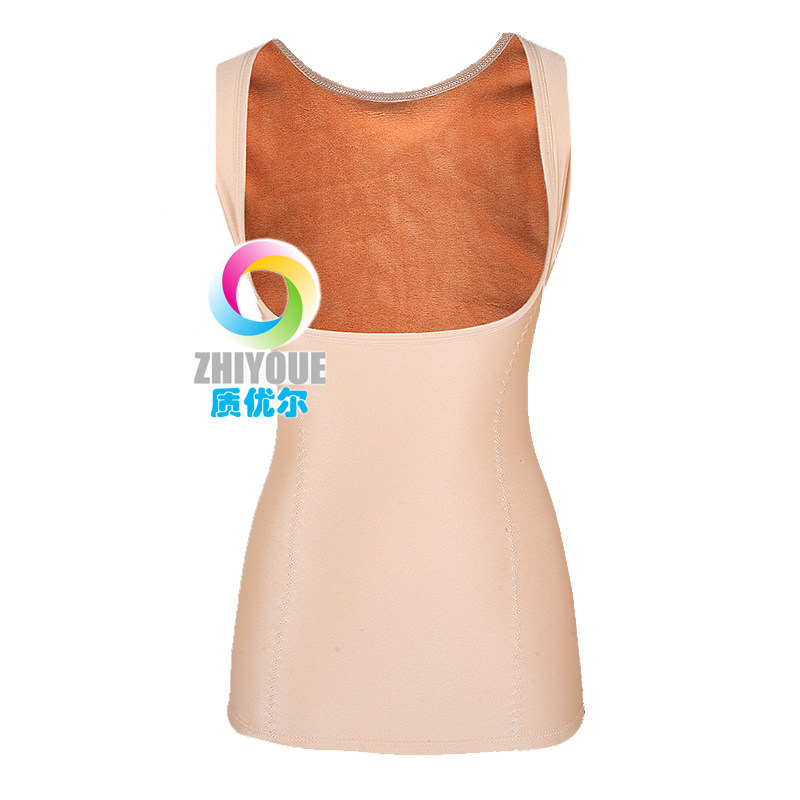 Low-cut breastfeeding warm vest women's thickened and velvet bottoming shirt support chest tight breast milk underwear winter breastfeeding vest