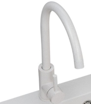 Original RAL winner kitchen sink hot and cold water faucet High throw faucet Matte white