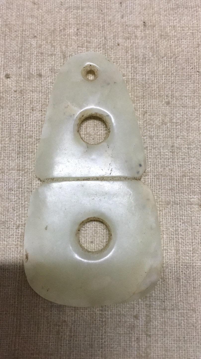 Double couplets -31 Ancient jade Old jade Red Mountain Cultural old objects Warring Han Liao Jinyu Rivers Touching River Grinding Jade and Tian Yuu