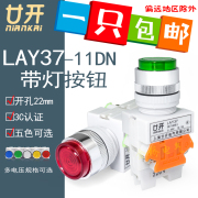 LAY37 Y090-11DN Bắt đầu Dừng Dừng Tự Đặt lại Với Light Button Switch Voltage Red và Green 22mm.