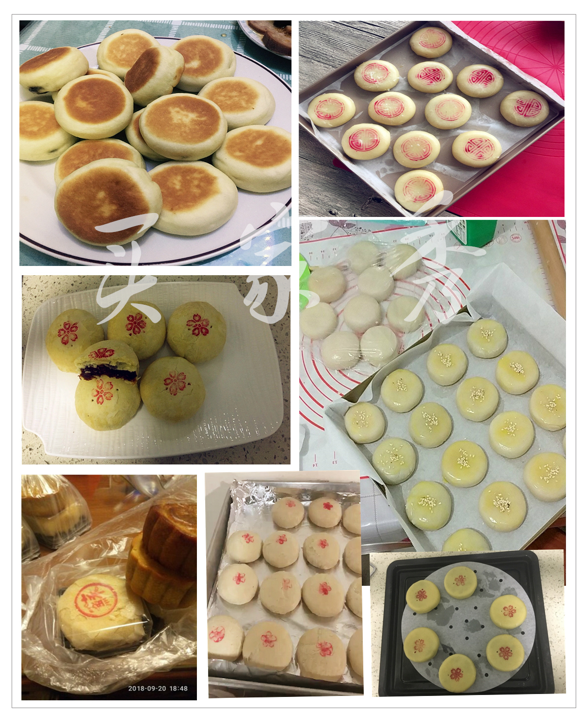 Đáy phẳng không có hoa văn khuôn bánh vợ meringue Bánh trung thu kiểu Xô Viết nhồi trứng vàng đậu cát cuốc trống bằng gỗ - Tự làm khuôn nướng khuon banh trung thu