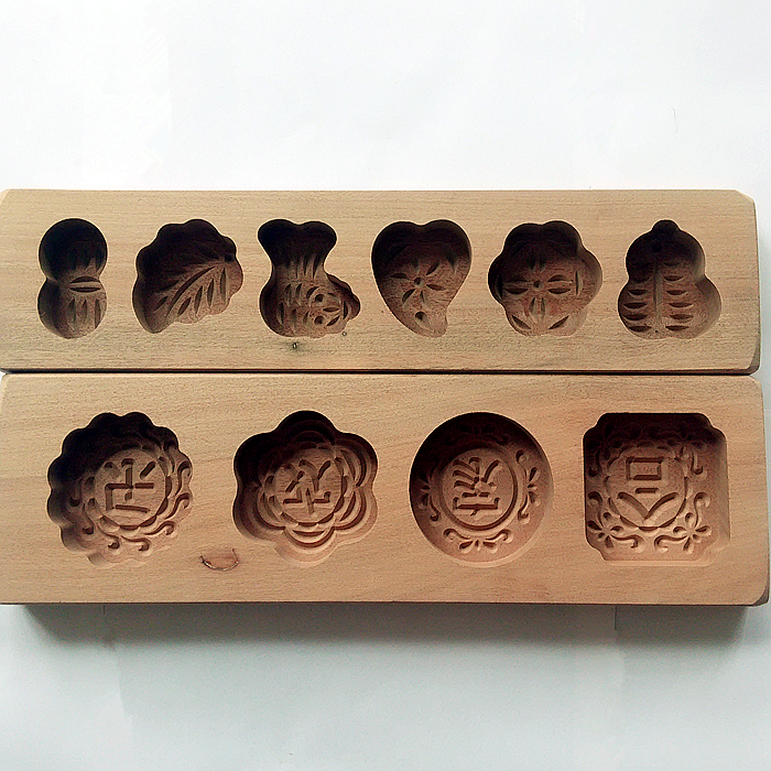 Ưu đãi đặc biệt wood gỗ rắn nhóm xanh bánh bí ngô 馒 bánh trung thu trẻ em bánh snack khuôn nướng - Tự làm khuôn nướng khuôn bánh kẹp