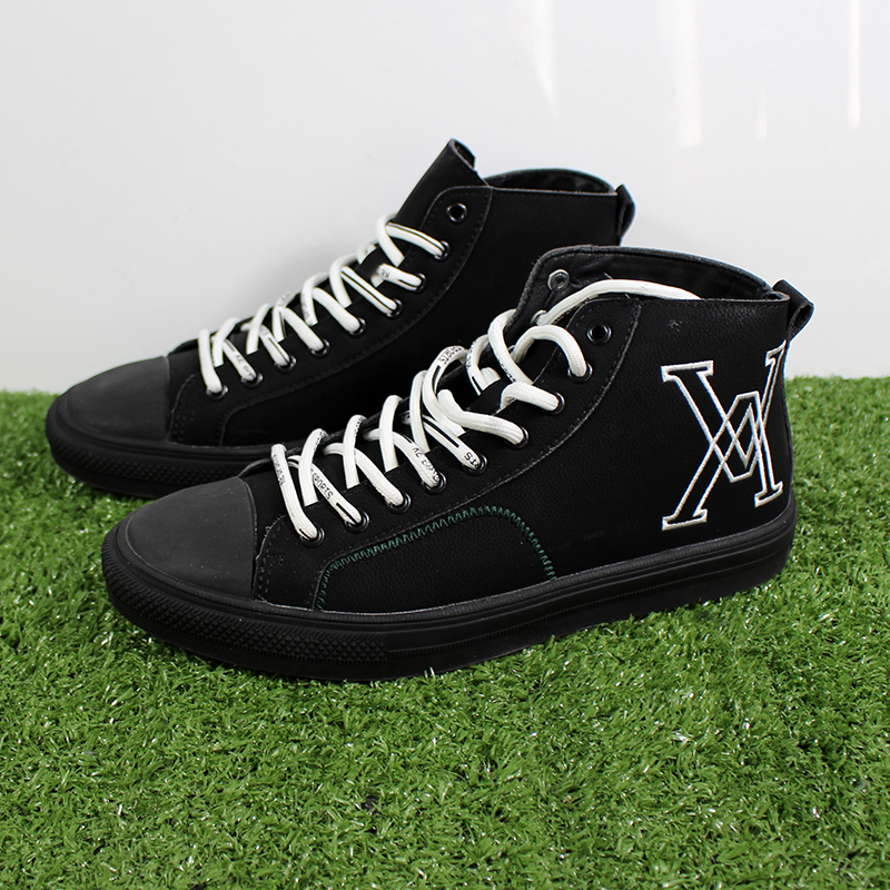 High Cylinder Sails Shoes Men's Mid-Cylinder Board Shoes Trend 100 Hitch High Cylinder Casual Shoes Boomer Shoes 100 Hitch Student Korean Version Little Black Shoes