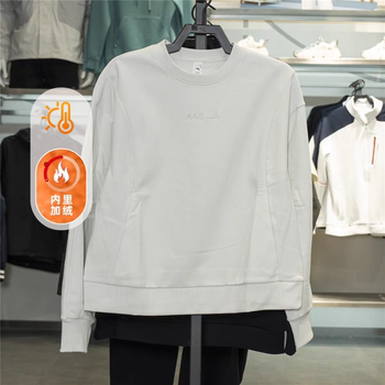 Anta Sports Sweatshirt for Women 2025 Winter New Style Fleece-Lined Trendy Versatile Warm Knitted Top 162547709N