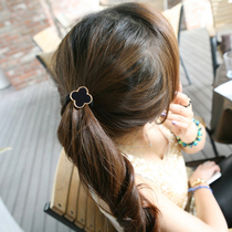 Four-leaf clover tie hair rubber band personality Hairband hair rope head rope Korean hipster hair accessories simple horsetail female line