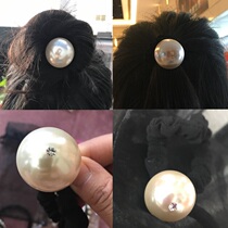 Korean handmade custom oversized Pearl Rhinestone hair rope Hairband Japan Korea ball ball head rope female jewelry