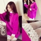 Chao Ma mùa thu và mùa đông mặc ren phụ nữ mang thai áo len phù hợp với đoạn dài đan lỏng đáy áo sơ mi nữ hai mảnh