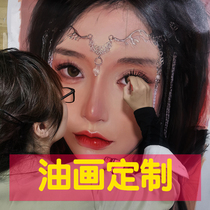 Oil Painting Custom Photos Pure Hand Painted Portrait Live-action Portrait Pet Self Portrait Decoration Scenic painting Propylene Figure