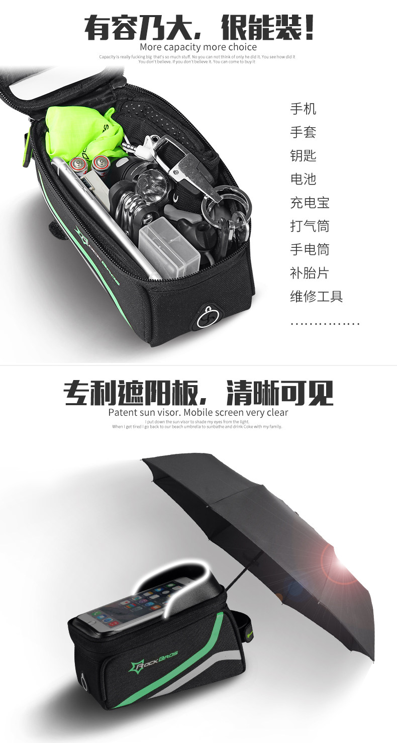 Sacoche pour vélo mixte ROCKBROS - Ref 2211654 Image 15