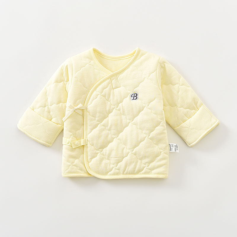 Newborn baby clothes semi-back clothes spring autumn warm blouses first baby monk to wear back clothes for 0-3 months
